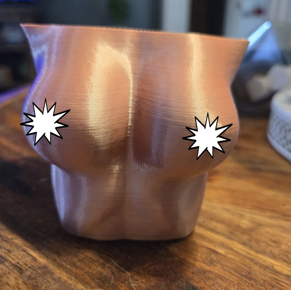 Female bust decorative container